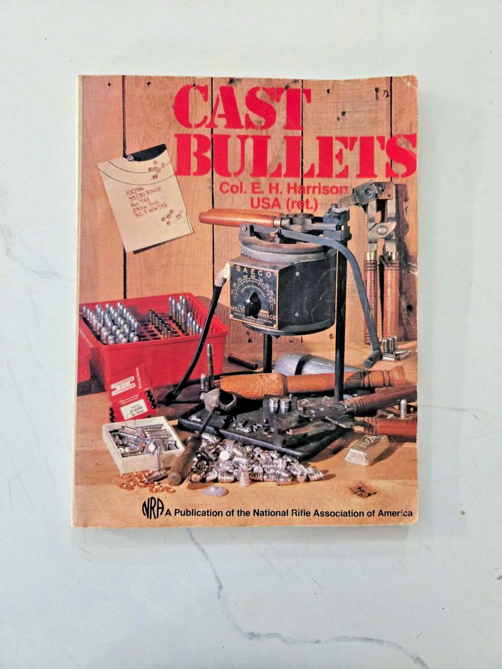 1979 Cast Bullets E H Harrison NRA Paperback Reloading Guide Manual Book Vintage